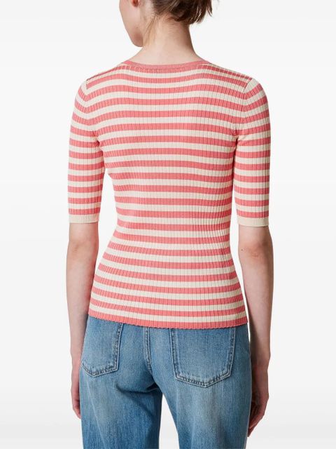 TWINSET Striped short-sleeve T-shirt - White