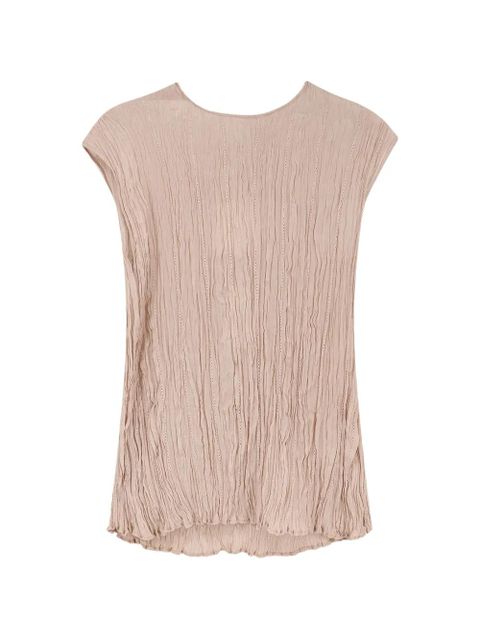 Alysi round-neck textured top - Pink - zdjęcie produktu nr 1
