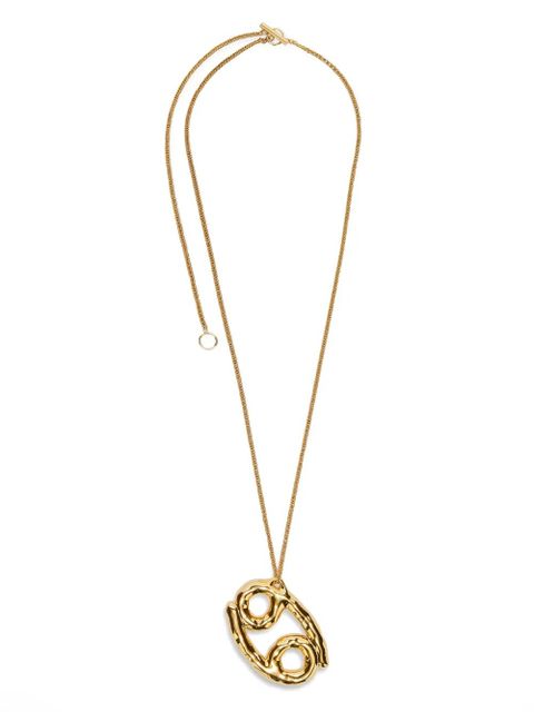 Jil Sander zodiac-sign pendant necklace - Gold - zdjęcie produktu nr 1