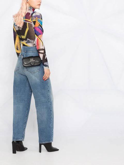 MM6 Maison Margiela high rise tapered jeans - Blue - zdjęcie produktu nr 2