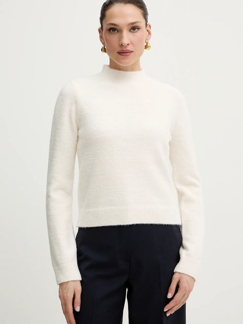 Morgan sweter damski kolor beżowy z półgolfem MIRO - zdjęcie produktu nr 1