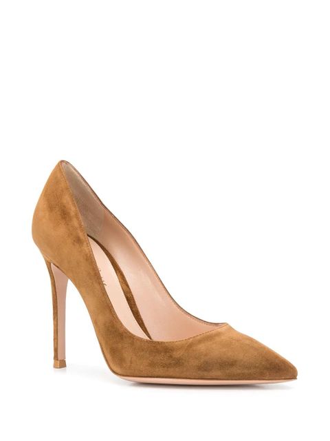 Gianvito Rossi textured pointed toe pumps - Brown - zdjęcie produktu nr 2