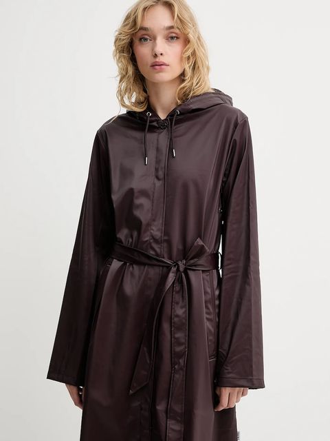 Rains kurtka 12040 A-Line Longer W Jacket kolor fioletowy przejściowa 12040