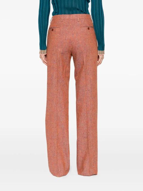 ETRO speckled tweed trousers - Red