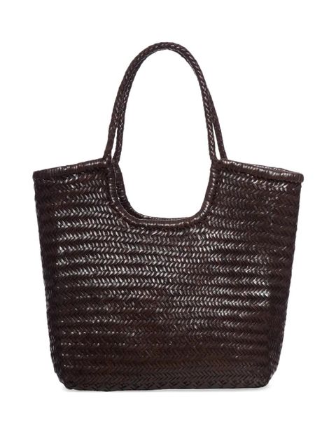 DRAGON DIFFUSION NS Diagonal Triple Jump handwoven tote bag - Brown - zdjęcie produktu nr 1