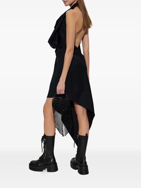 Alexander Wang halterneck asymmetric mini dress - Black