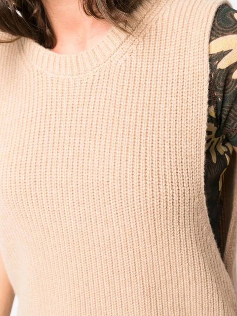 Nanushka oversized ribbed-knit vest - Neutrals - zdjęcie produktu nr 2