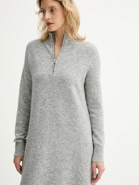 Marc O'Polo sukienka z dodatkiem wełny kolor szary mini prosta 5000006932