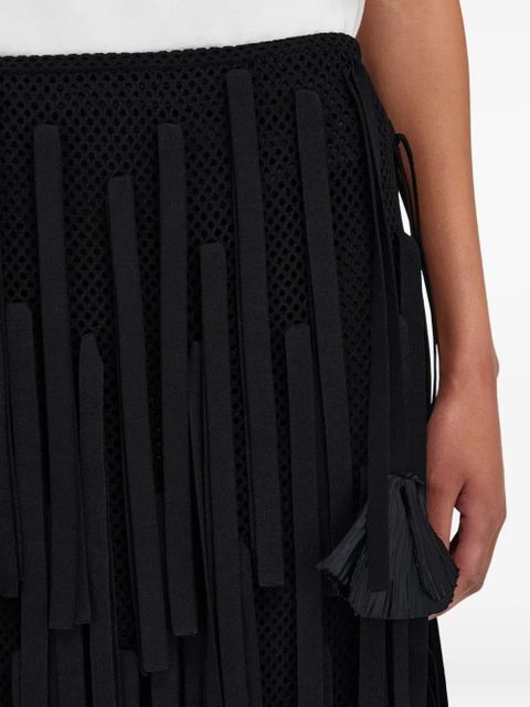 Ferragamo tassel-embellished mesh skirt - Black