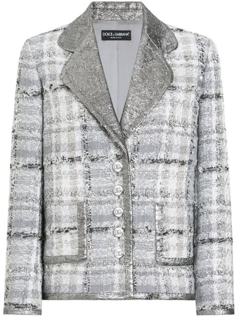 Dolce & Gabbana tartan-check blazer - Grey - zdjęcie produktu nr 1