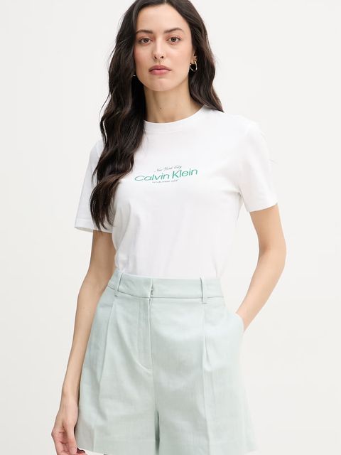 Calvin Klein Jeans T-shirt damski bawełniany - zdjęcie produktu nr 1