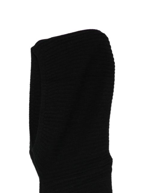 SOLOTRE rib-knit scarf - Black