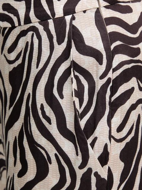 Joop! spodnie damskie kolor beżowy szerokie high waist 30042890