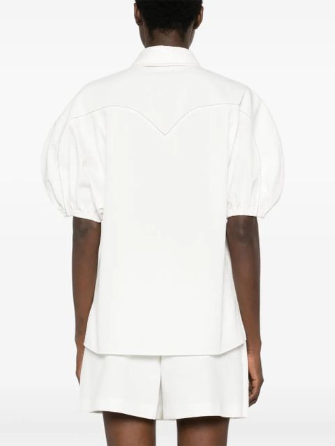 Chloé Oberteil patterned-jacquard blouse - White