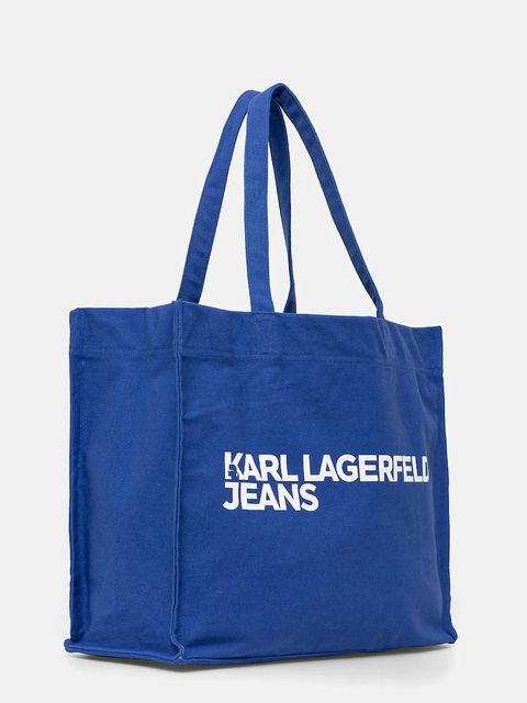 Karl Lagerfeld Jeans torba bawełniana kolor niebieski A1W50002 - zdjęcie produktu nr 2