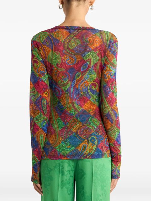 ETRO geometric paisley-pattern top - Red