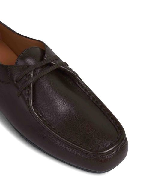 Jil Sander lace-up ballet flats - Brown