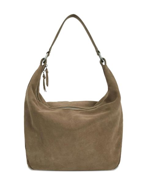 Marge Sherwood City suede zipped shoulder bag - Brown