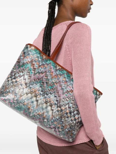 Missoni large zigzag handle tote bag - Blue - zdjęcie produktu nr 2