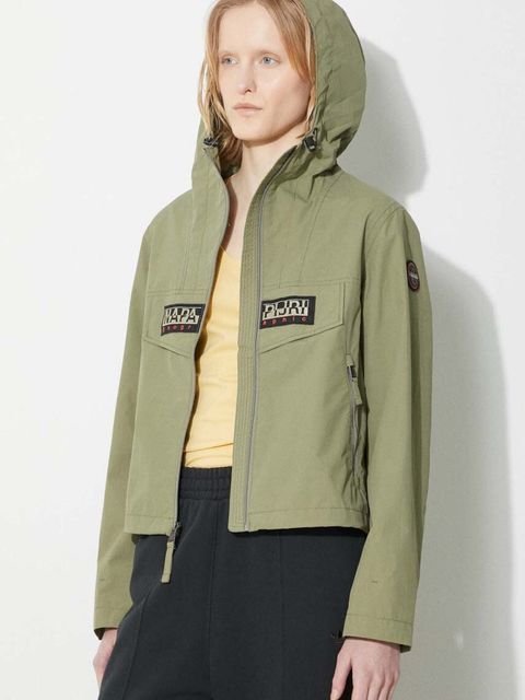 Napapijri kurtka Rainforest Op S W damska kolor zielony przejściowa NP0A4HTRGAE1