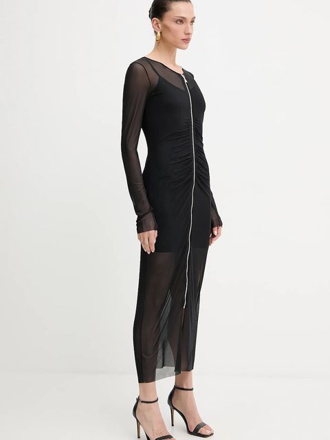 Patrizia Pepe sukienka kolor czarny maxi dopasowana 8A1502 J329