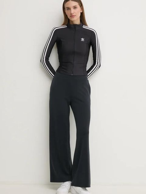 adidas Originals bluza 3S SLIM TT damska kolor czarny wzorzysta JD5025