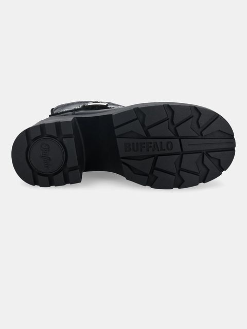 Buffalo botki Mila Rock Boot kolor czarny na słupku 1220082-BLK