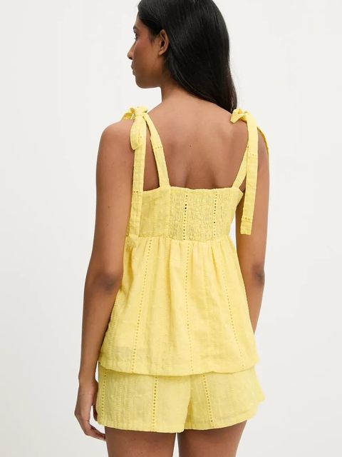 Answear.LAB bluzka i szorty damski kolor żółty