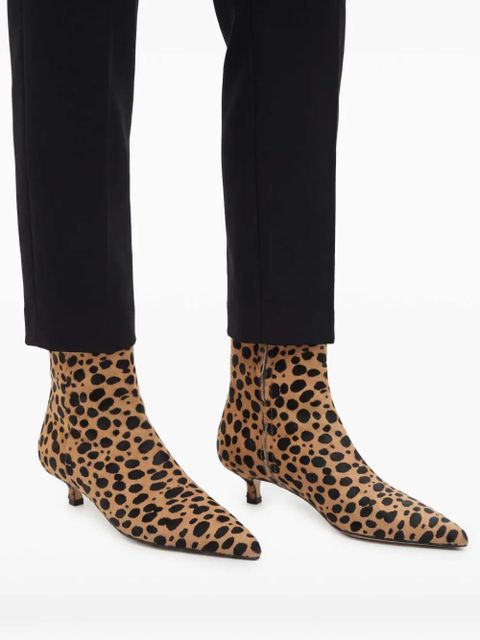 Aeyde Sofie Leo print ankle boots - Neutrals