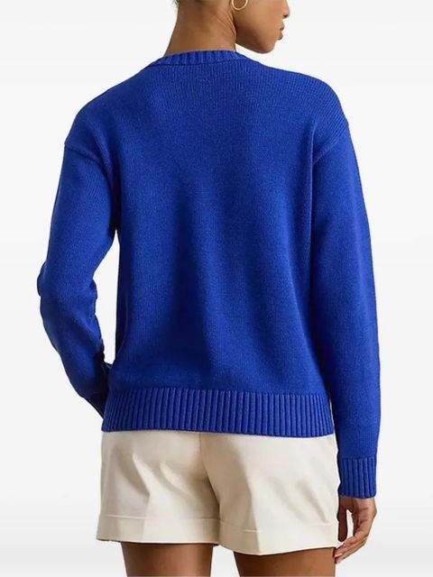 Lauren Ralph Lauren colour-block logo sweater - Blue