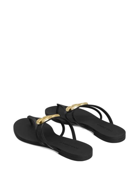 Dolce & Gabbana logo plaque flip-flops - Black