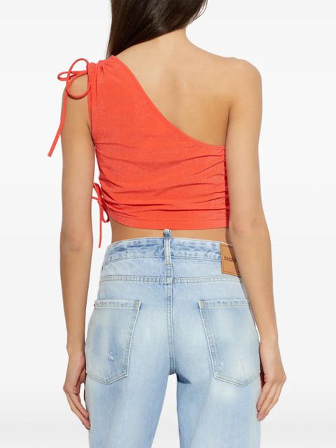 Balmain one-shoulder tie top - Orange