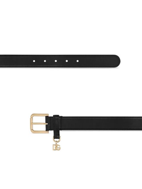 Dolce & Gabbana DG-charm leather belt - Black