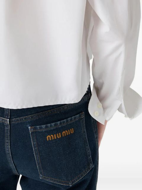 Miu Miu poplin cotton shirt - White