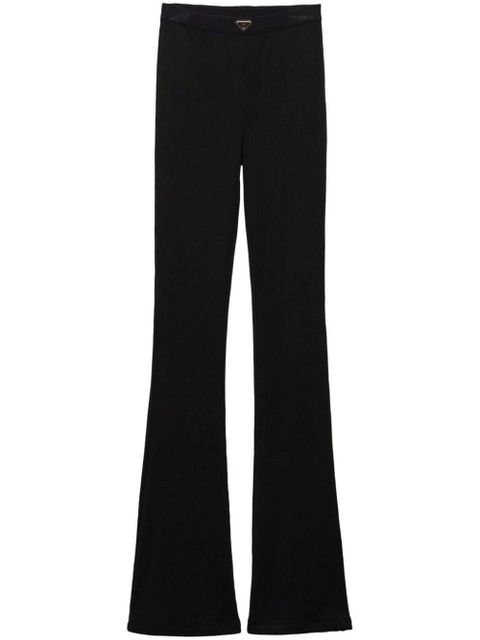 Prada ribbed flared trousers - Black - zdjęcie produktu nr 1