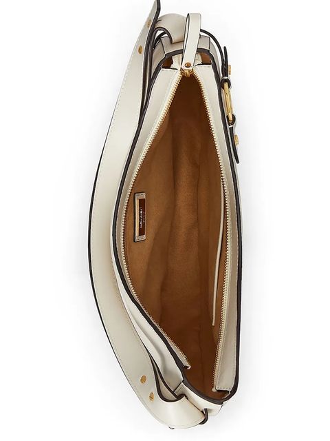 Lauren Ralph Lauren torebka skórzana kolor beżowy 431980156