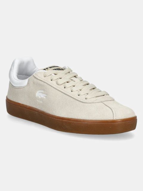 Lacoste sneakersy zamszowe BASESHOT damskie kolor beżowy 48SFA0010