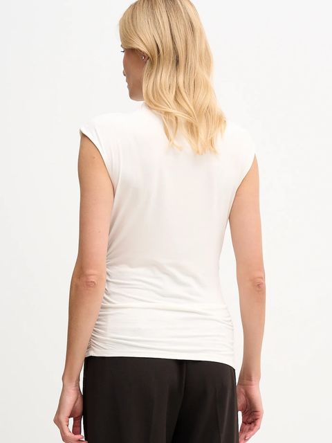 Dkny bluzka damska kolor beżowy gładka W3384RAS - zdjęcie produktu nr 2