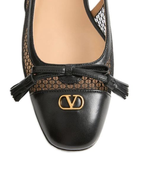 Valentino Garavani Valet Du Roi VLogo slingback pumps - Black