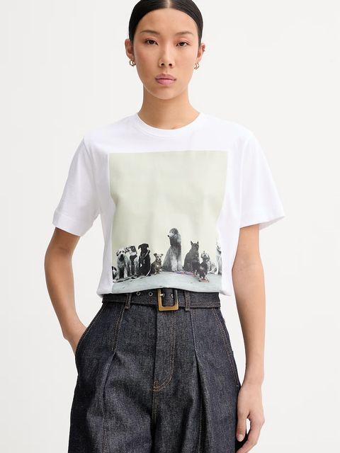 MUNTHE T-shirt damski bawełniany NYLA - zdjęcie produktu nr 1
