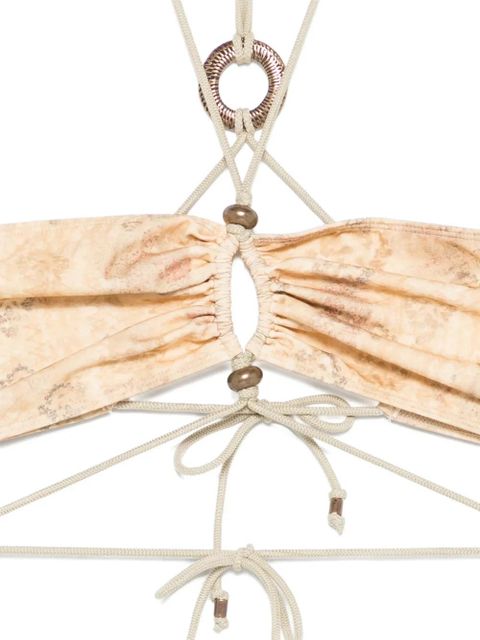 ISABEL MARANT Analia ring strap bikini top - Neutrals