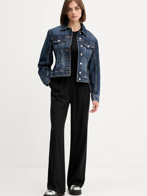 HUGO kurtka jeansowa Gistine kolor granatowy przejściowa 50542143 - zdjęcie produktu nr 2