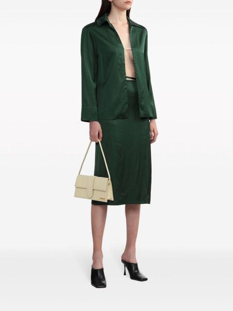 Jacquemus La Chemise Notte satin shirt - Green - zdjęcie produktu nr 2