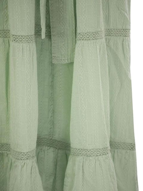 MC2 Saint Barth Leyde long-sleeve maxi dress - Green