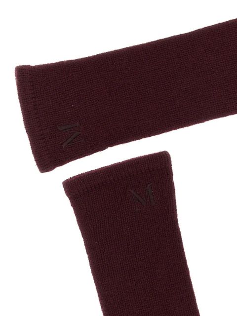 Max Mara logo gloves - Red