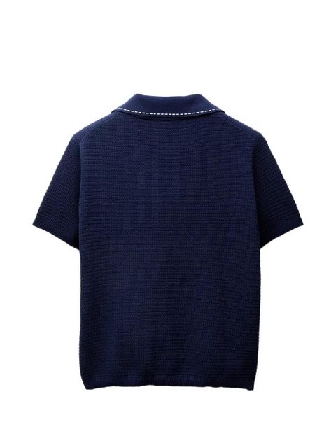 Versace cotton knit T-shirt - Blue - zdjęcie produktu nr 2