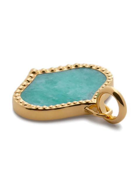 Monica Vinader Lotus Amazonite pendant charm - Gold - zdjęcie produktu nr 2