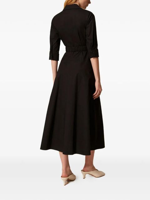 TWINSET belted poplin midi dress - Black