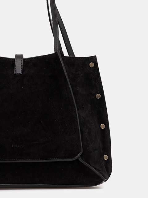 Pollini torebka skórzana kolor czarny PC4416PP0N QI1