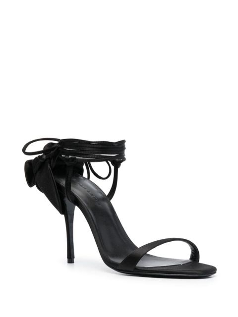 Magda Butrym 110mm flower satin sandals - Black